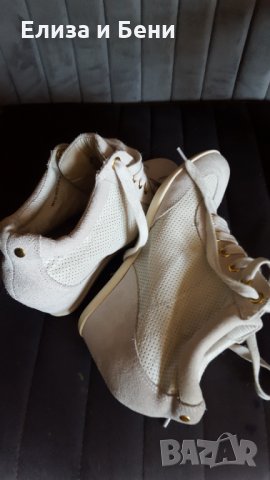 нови кецове на скрита платформа естествен велур, снимка 3 - Маратонки - 35467338