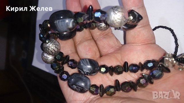 Гердан колие мъниста метал каталин - 63081, снимка 5 - Колиета, медальони, синджири - 29198801