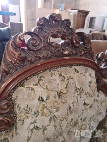 барокова холова гарнитура 3+1+1 внос от Европа, снимка 11 - Дивани и мека мебел - 50644857