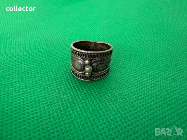 Ръчно изработен сребърен пръстен. №7633, снимка 2 - Пръстени - 52481772