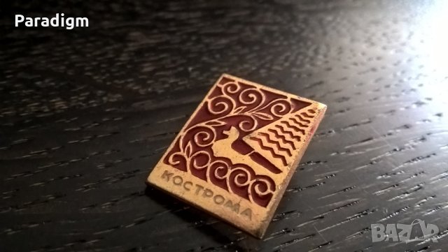 Значка - Русия (СССР) - Кострома, снимка 3 - Други ценни предмети - 29340020