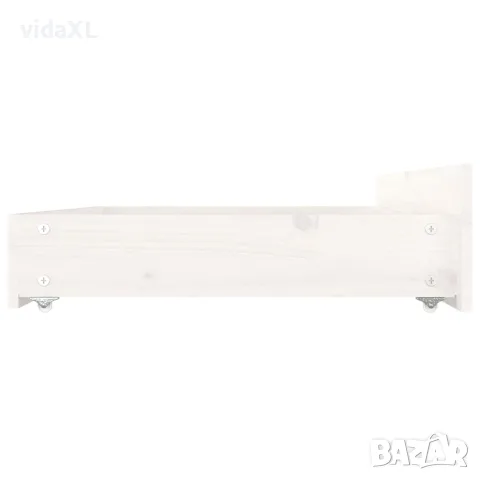 vidaXL Рамка за легло с чекмеджета, бяла, 180x200 см, Super King, снимка 9 - Спални и легла - 56146650