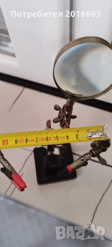 Стара лупа с държачи и щипки с чупещи се рамена., снимка 4 - Друга електроника - 54158668