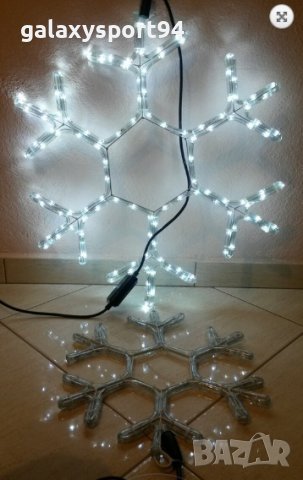 LED ЛЕД Снежинка Коледна фигурка за Украса 55х55 Лед Осветление