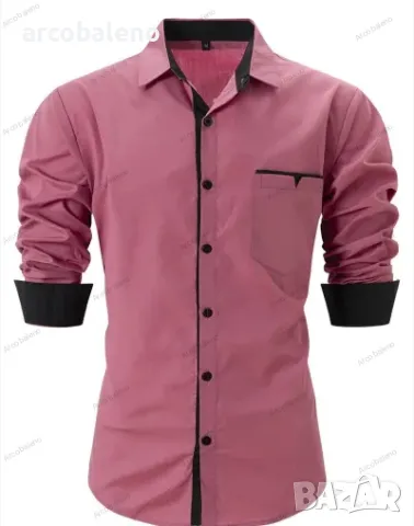 Ежедневна мъжка риза с дълъг ръкав, 6цвята , снимка 8 - Ризи - 49440688