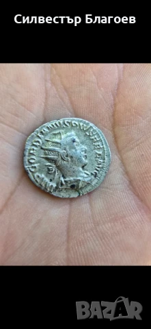 Римска сребърна монета на император Гордиан 3, снимка 1