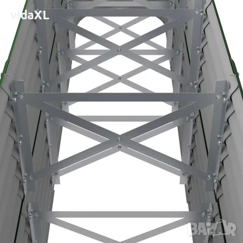 vidaXL Градинска повдигната леха поцинкована стомана зелена, снимка 5 - Саксии и кашпи - 56146679
