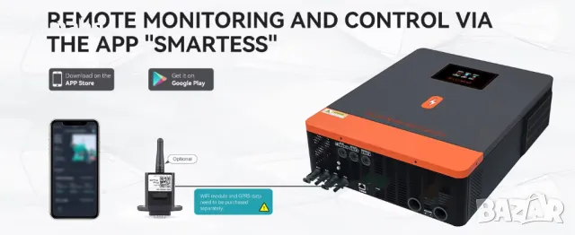 Хибриден соларен инвертор PowMr 10.2 KW с WiFi, снимка 4 - Друга електроника - 48446871