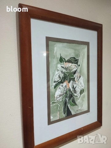 Акварел-Цветя, снимка 2 - Картини - 52195340