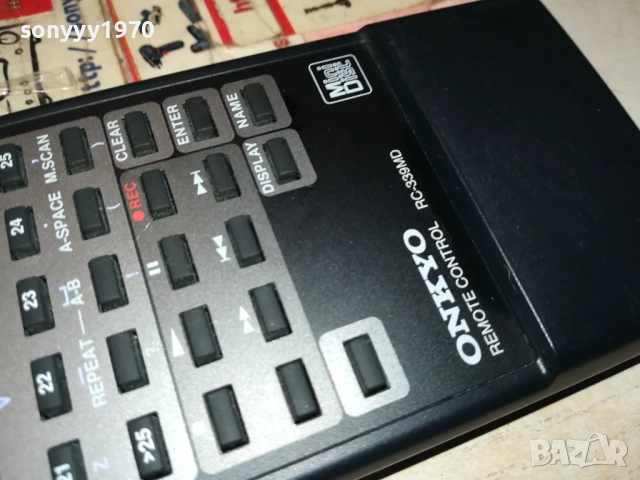 ONKYO RC-339MD MINIDISC REMOTE-ВНОС SWISS 2310252020, снимка 2 - Декове - 52158990