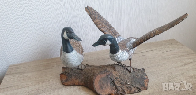 Дървена фигура на патици, снимка 4 - Антикварни и старинни предмети - 54216934