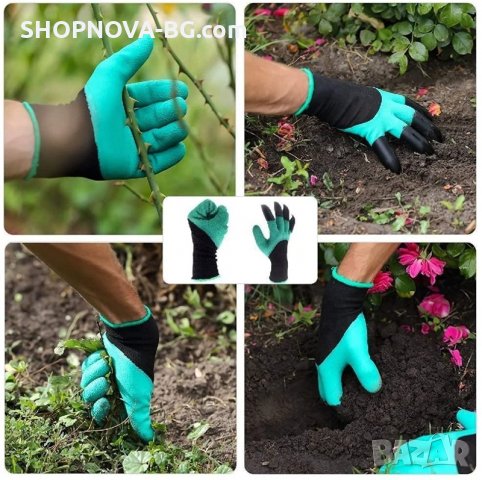 Градинарски ръкавици Garden Genie Gloves, Комплект 2 бр., с нокти, Черно/Зелени, снимка 9 - Градински инструменти - 29882741