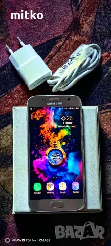 SAMSUNG GALAXY S7 Golden sand-Перфектно състояние на телефона, снимка 3 - Samsung - 55991810