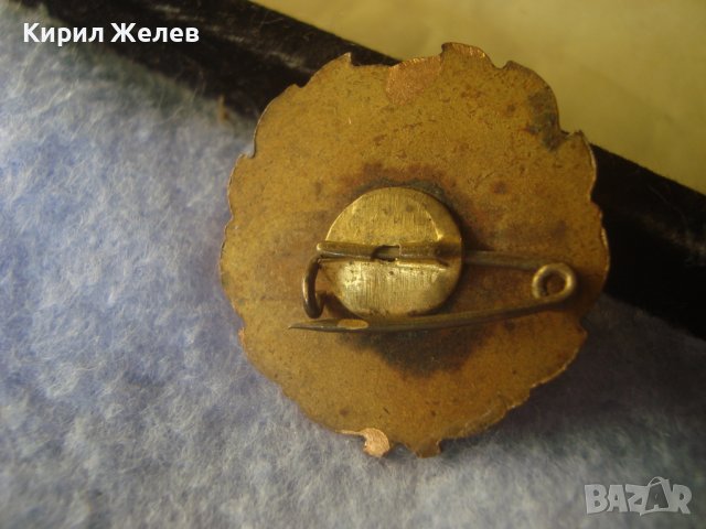СЪЮЗ на БЪЛГАРО-СЪВЕТСКИТЕ ДРУЖЕСТВА Стара СОЦ НРБ ЕМАЙЛИРАНА БРОНЗОВА ЗНАЧКА с ПОЗЛАТА 30104, снимка 6 - Колекции - 38465409