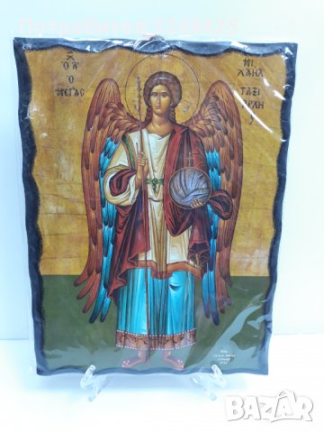 Голяма икона на Свети Архангел Михаил -- ръчна изработка, снимка 2 - Икони - 37640218