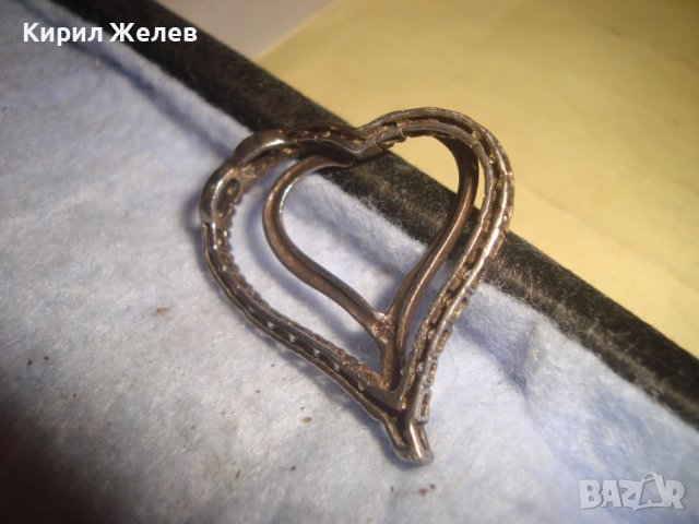 ДВЕ СЪРЦА в ЕДНО - СРЕБЪРЕН СКЪПОЦЕНЕН АРТ ЛЮБОВЕН МЕДАЛЬОН с ФАСЕТИРАНИ ЦИРКОНИ 27541, снимка 6 - Колиета, медальони, синджири - 36793819