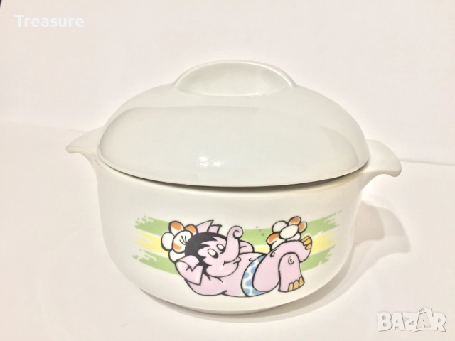 Порцеланов супник Диамант - Разград, детски мотив, снимка 3 - Антикварни и старинни предмети - 40953925