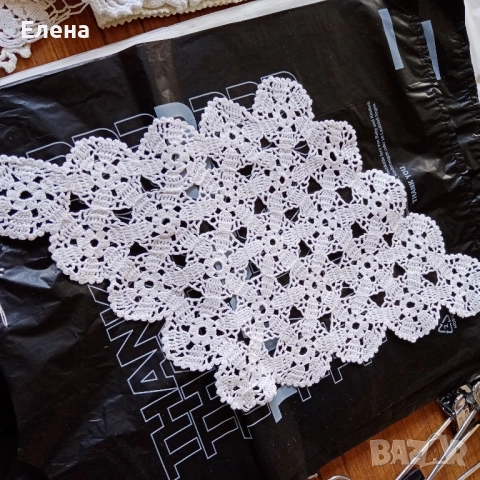 Плетени каренца на една кука , снимка 4 - Декорация за дома - 52009368