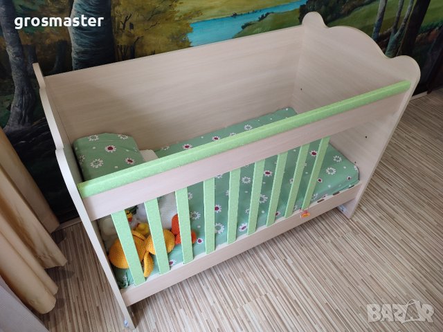 Детска кошара с Мagniflex (ортопедичен бебешки матрак) , снимка 2 - Бебешки легла и матраци - 36650149