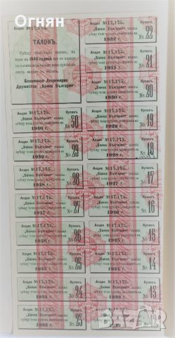 Акция Банка България 1911, снимка 2 - Антикварни и старинни предмети - 32204949