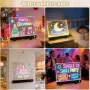 LED светеща презареждаща дъска за рисуване за деца 35x26 см с акумулаторна батерия 1500 mAh и 4, снимка 7