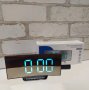 Настолен дигитален огледален часовник с LED цифри, термометър и аларма, снимка 6