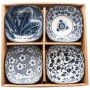 Комплект 4 керамични купички – синьо-бял дизайн, 10.5 см Код P2221, снимка 2