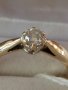 Дамски златен 375 проба пръстен с брилянт 0.25 карата-диамант