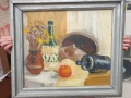 стара картина Натурморд на фазер - масло , снимка 1