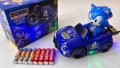 Светеща Кола на Соник с Пушек, и Звук, Sonic + герой Соник , снимка 1