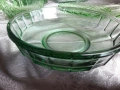 Купи, фруктиера, големи чинии, малки чинии от зелено стъкло, снимка 5