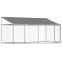 vidaXL Кучешка клетка с покрив и врата сив 4x2x2 м(SKU: 3209568), снимка 1