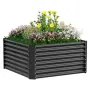 Повдигната метална градинска леха VELPAX 122 × 122 × 61 см, снимка 2