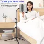Стойка с триножник за Ipad SAMHOUSING, 65-инчова подова стойка за таблет с гъша шия, снимка 4