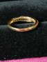 Красив Пръстен 925 сребро с 14к.позлата и 0.20 карата D/VVS1 Диамант/топаз , снимка 8