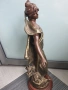 52см-4кг Moreau ЦАМ статуетка/стара френска скулптура/фигура на жена с цветя и шал, снимка 6