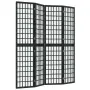 vidaXL Параван за стая, 4 панела, японски стил, 160х170 cм, черен, снимка 1