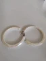 бели кръгли обеци , снимка 1