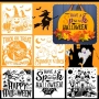 6 бр Хелоуин Halloween стенсил шаблок украса scrapbooking, снимка 1