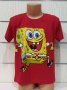 Нова детска червена тениска с дигитален печат Спондж боб, SpongeBob, снимка 1
