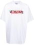 VETEMENTS White Confidential Logo Print Oversized Мъжка / Дамска Тениска size M (XL) и L (XXL)