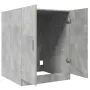 vidaXL Шкаф за пералня, бетонно сив, 70,5x71,5x91,5 см, снимка 7