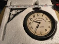 Двустранен античен стенен часовник за гарата 1.2 кг, тих, снимка 10