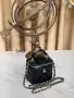 Chanel Луксозна Мини Дамска Кожена Чанта Тип Куфарче С Твърда Дръжка И Дръжка-Верижка Код SEM-842, снимка 11