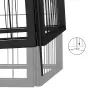 vidaXL Заграждение за куче 4 панела черно 100x50 см прахово боядисано, снимка 4
