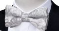Папионка коприна тип Pre-tied bow tie., снимка 1 - Сватбени аксесоари - 38123164