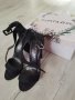 Официални черни велурени сандали , снимка 1 - Сандали - 44339625