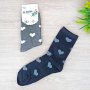 3155 Дамски памучни чорапи Сърца, 36-41 номер, снимка 1 - Дамски чорапи - 38344069