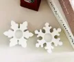 2 снежинки снежинка дълбок силиконов молд фондан смола гипс шоколад свещ свещник свещи, снимка 4
