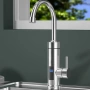 Електрически смесител за моментално загряване на водата с Led дисплей, снимка 5